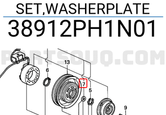 Honda 38912PH1N01 SET,WASHERPLATE