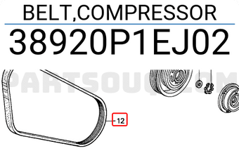 Honda 38920P1EJ02 BELT,COMPRESSOR