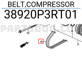Honda 38920P3RT01 BELT,COMPRESSOR