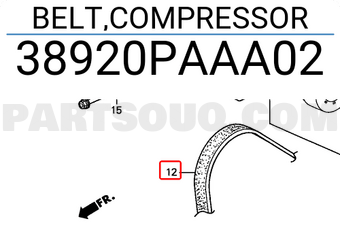 Honda 38920PAAA02 BELT,COMPRESSOR