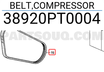 Honda 38920PT0004 BELT,COMPRESSOR
