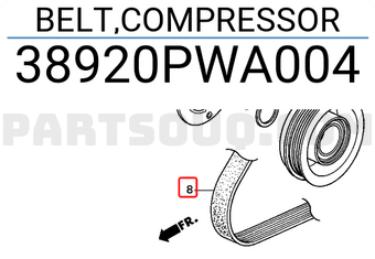 Honda 38920PWA004 BELT,COMPRESSOR