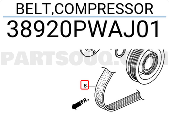 Honda 38920PWAJ01 BELT,COMPRESSOR