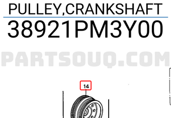 Honda 38921PM3Y00 PULLEY,CRANKSHAFT