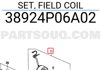Honda 38924P06A02 SET, FIELD COIL