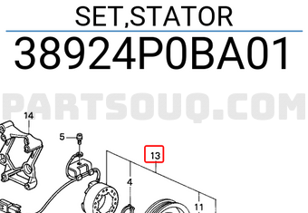 Honda 38924P0BA01 SET,STATOR