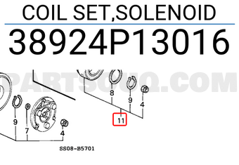 Honda 38924P13016 COIL SET,SOLENOID