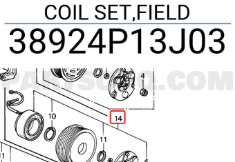 Honda 38924P13J03 COIL SET,FIELD