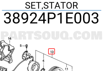 Honda 38924P1E003 SET,STATOR