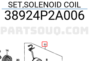 Honda 38924P2A006 SET,SOLENOID COIL