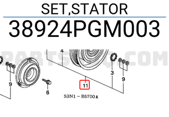 Honda 38924PGM003 SET,STATOR