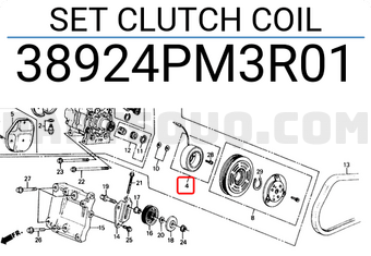 Honda 38924PM3R01 SET CLUTCH COIL
