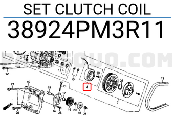 Honda 38924PM3R11 SET CLUTCH COIL