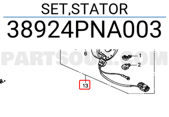 Honda 38924PNA003 SET,STATOR