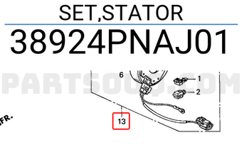 Honda 38924PNAJ01 SET,STATOR