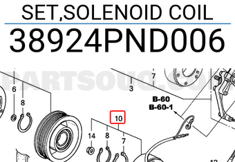 Honda 38924PND006 SET,SOLENOID COIL