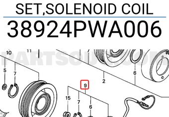 Honda 38924PWA006 SET,SOLENOID COIL