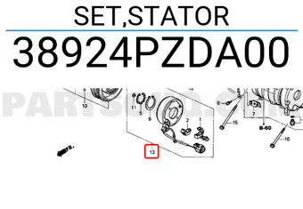 Honda 38924PZDA00 SET,STATOR