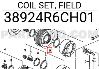 Honda 38924R6CH01 COIL SET, FIELD