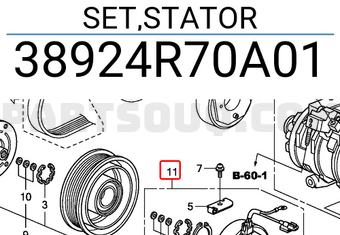 Honda 38924R70A01 SET,STATOR