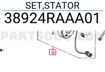 Honda 38924RAAA01 SET,STATOR