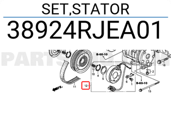 Honda 38924RJEA01 SET,STATOR