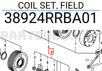 Honda 38924RRBA01 COIL SET, FIELD