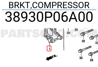 Honda 38930P06A00 BRKT,COMPRESSOR