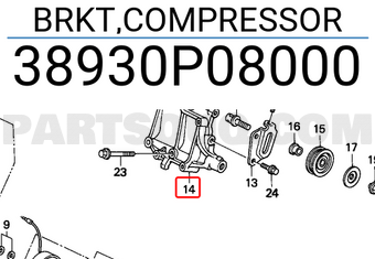 Honda 38930P08000 BRKT,COMPRESSOR