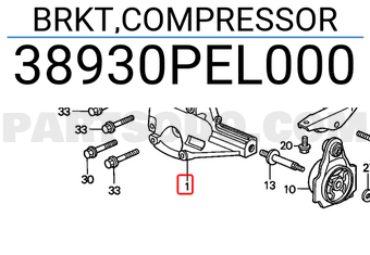 Honda 38930PEL000 BRKT,COMPRESSOR