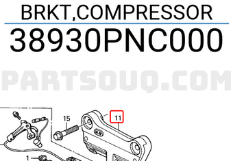 Honda 38930PNC000 BRKT,COMPRESSOR