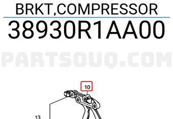 Honda 38930R1AA00 BRKT,COMPRESSOR