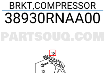 Honda 38930RNAA00 BRKT,COMPRESSOR