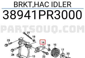 Honda 38941PR3000 BRKT,HAC IDLER