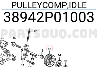 Honda 38942P01003 PULLEYCOMP,IDLE