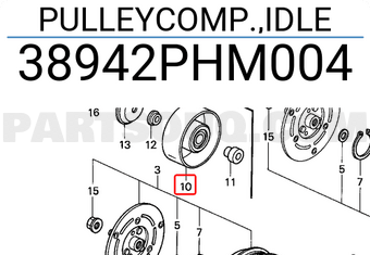 Honda 38942PHM004 PULLEYCOMP.,IDLE
