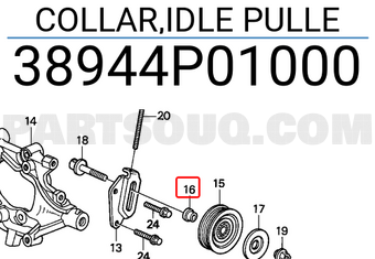 Honda 38944P01000 COLLAR,IDLE PULLE