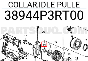 Honda 38944P3RT00 COLLAR,IDLE PULLE