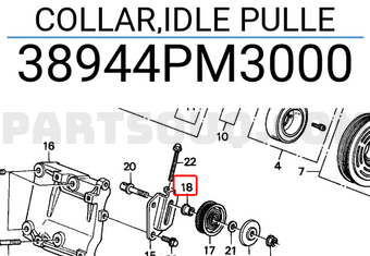 Honda 38944PM3000 COLLAR,IDLE PULLE