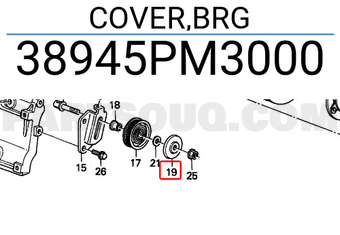 Honda 38945PM3000 COVER,BRG