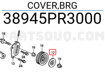 Honda 38945PR3000 COVER,BRG