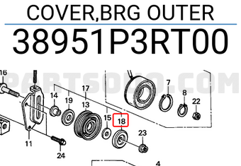 Honda 38951P3RT00 COVER,BRG OUTER