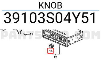 Honda 39103S04Y51 KNOB