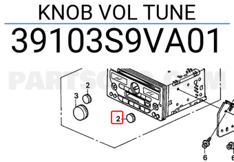 Honda 39103S9VA01 KNOB VOL TUNE
