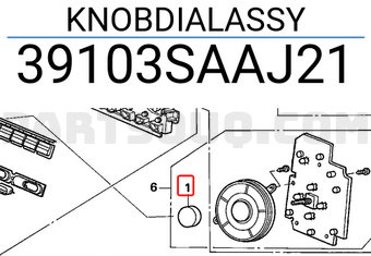 Honda 39103SAAJ21 KNOBDIALASSY
