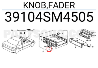 Honda 39104SM4505 KNOB,FADER