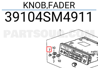 Honda 39104SM4911 KNOB,FADER