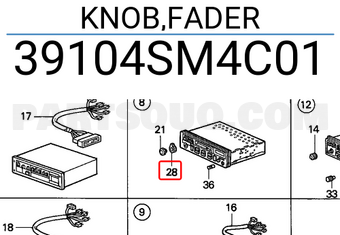Honda 39104SM4C01 KNOB,FADER