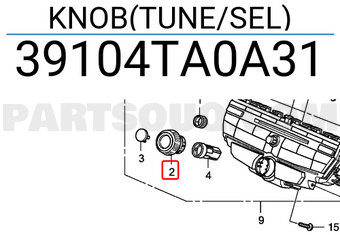 Honda 39104TA0A31 KNOB(TUNE/SEL)