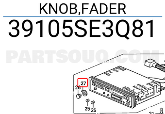 Honda 39105SE3Q81 KNOB,FADER
